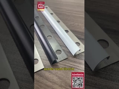 ブールノース シルバーステンレス鋼タイル 2.5m メタルシャワータイル エンド トリム