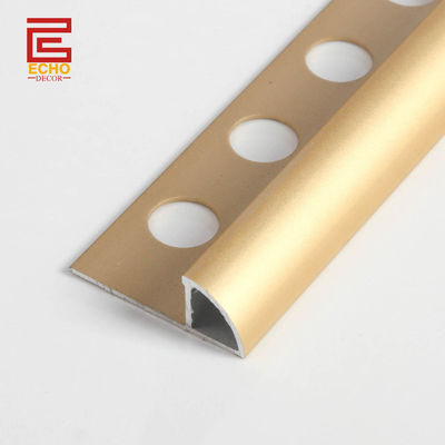 品質  Decorative Aluminum Tile Trim Quarter Round On Tile Metal Border Tile Edging Trim 工場