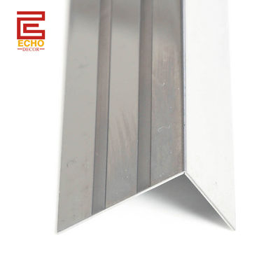 Non Slip Stair Nosing Trim Stainless Steel Tile Stair Edge Trim Corrosion Resistant