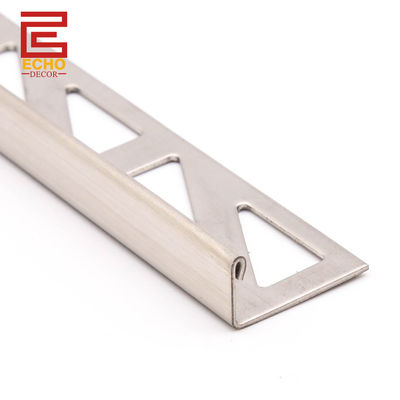 L Shape Brushed Stainless Steel Tile Trim 10mm Tile Border Edge