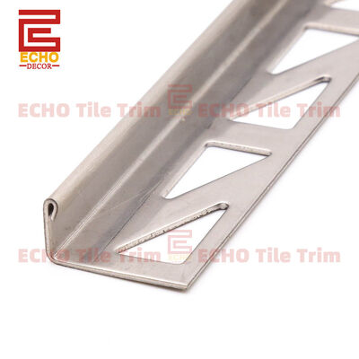 10mm Brushed 304 Stainless Steel Tile Trim L Shape Tile Edging Strip